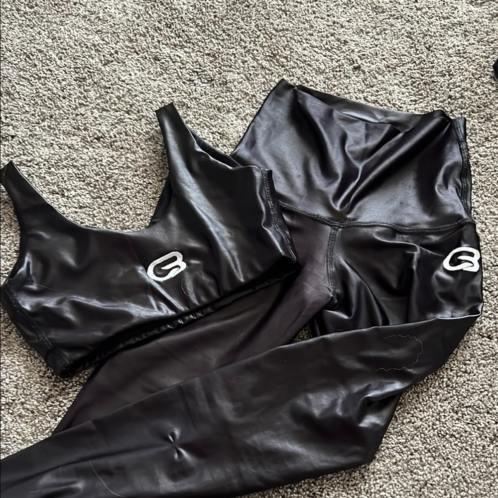 Emily Hsu Cyclebar leather-look set
